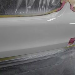 メルセデスベンツのCクラス（RBA-205042C）：傷の修理方法と費用　リアバンパー修理、塗装　作業工賃60,000円/合計金額（税込）64,800円