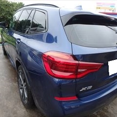 BMWのX3（LDA-TX20）：傷の修理方法と費用　左リアドア板金塗装、左クォーターパネル塗装　作業工賃130,000円