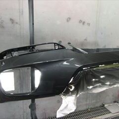 BMWのX6（DBA−KU30）　傷の修理方法と費用　リアバンパーアッパー、リアバンパーセンター、リアバンパーロア修理塗装　作業工賃200,000円