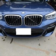 BMWのX3（LDA-TX20）：傷の修理方法と費用　左リアドア板金塗装、左クォーターパネル塗装　作業工賃130,000円