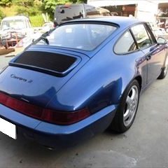 ポルシェの911（E-964A）：傷の修理方法と費用　リアバンパー修理、塗装　作業工賃80,000円/合計金額（税込）86,400円