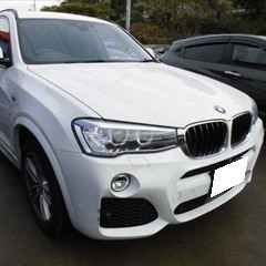 BMWのX3（LDA-WY20）：傷の修理方法と費用　フロントバンパー修理、塗装　作業工賃70,000円/合計金額（税込）75,600円