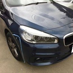 BMWの2シリーズ（DBA-2A15）：傷の修理方法と費用　フロントバンパー修理、塗装　作業工賃48,000円/合計金額（税込）51,840円