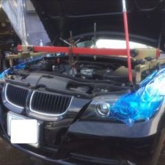 BMWの3シリーズ（ABA-VA20）：エンジンオイル漏れ修理費用、バッテリー交換、エンジンオイルパンガスケット交換など　部品代56,280円／技術料38,000円（税別）