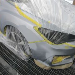 スバル インプレッサ（DBA-GT6）：傷の修理方法と費用　左フロントフェンダー ・左フロントバンパー 傷 塗装修理 合計121,000円(税込)