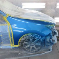 スバルのエクシーガ（CBA-YA5）：傷の修理方法　ヘッドライト　フロントバンパー　他付属部品交換　塗装　